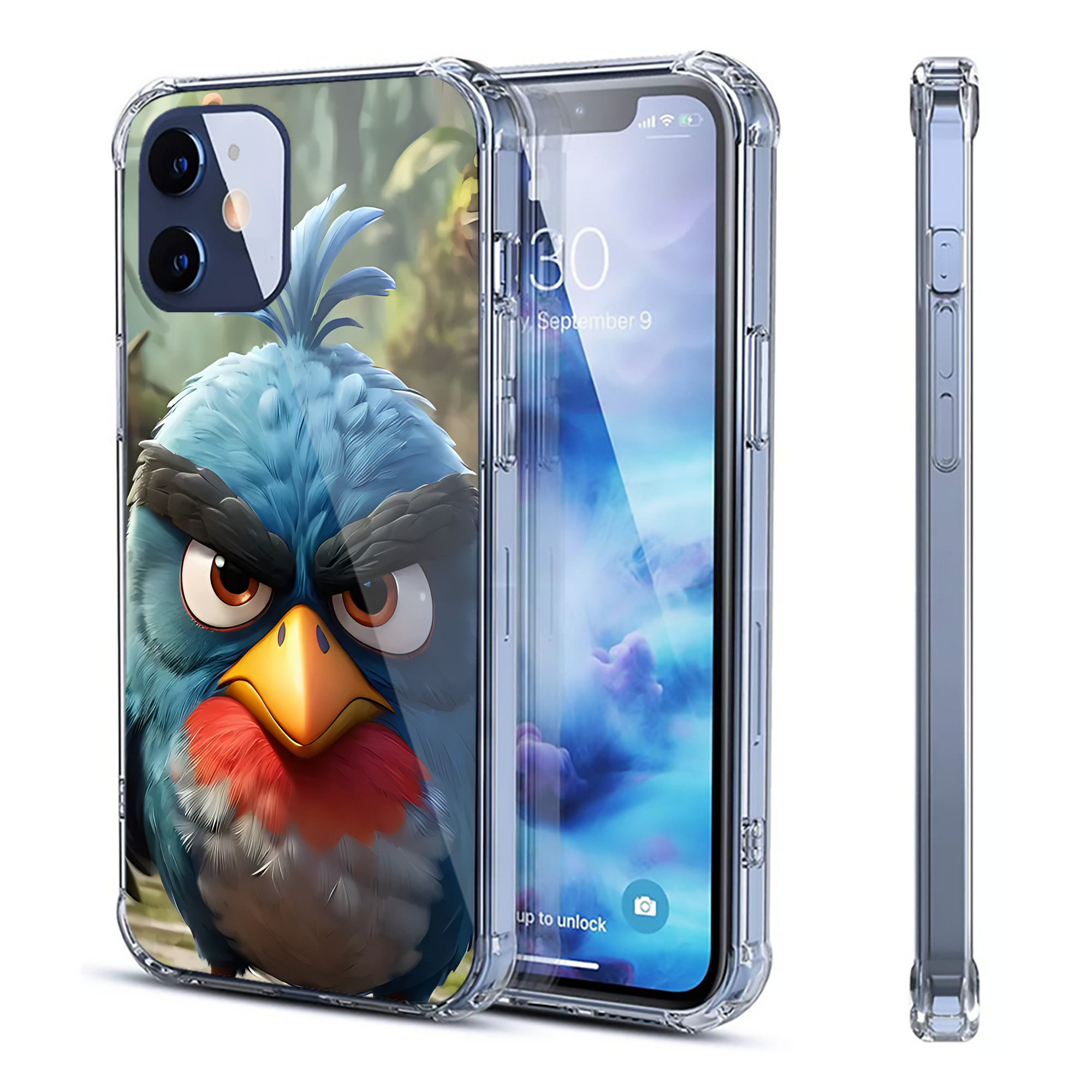 （画像用） Angry Birds アングリーバード 【iPhone 12シリーズ対応】透明スマホケース（クリアソフトケース）